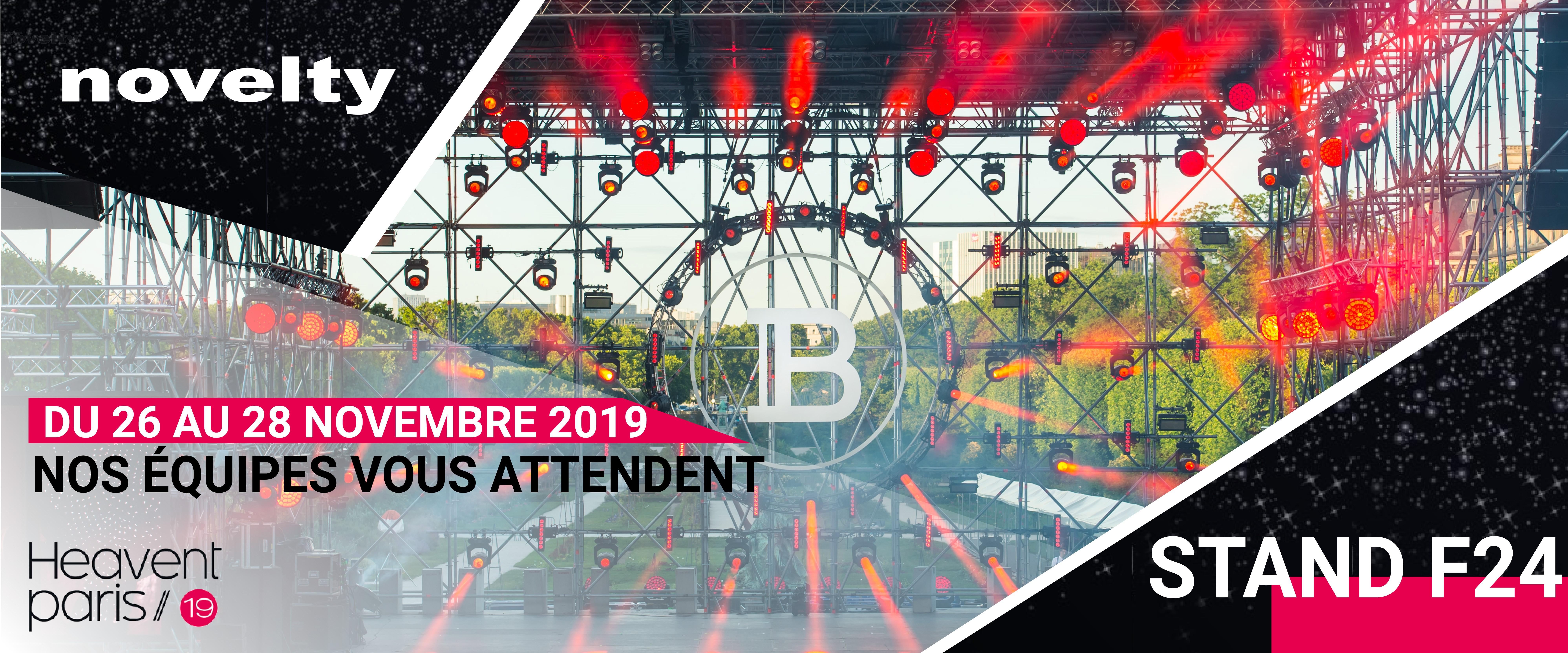 Visuel Retrouvez les équipes NOVELTY - Salon HEAVENT Paris 2019 - STAND F24